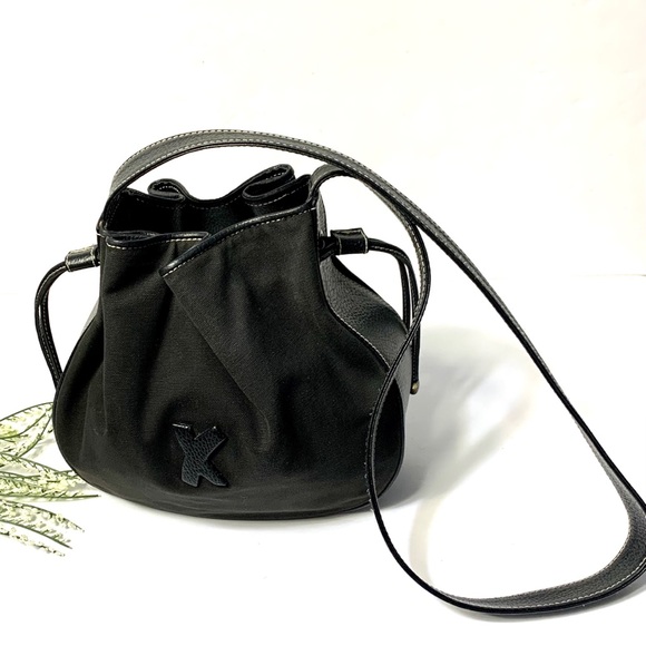 Paloma Picasso Handbags - Paloma Picasso Vintage Canvas & Leather Crossbody
